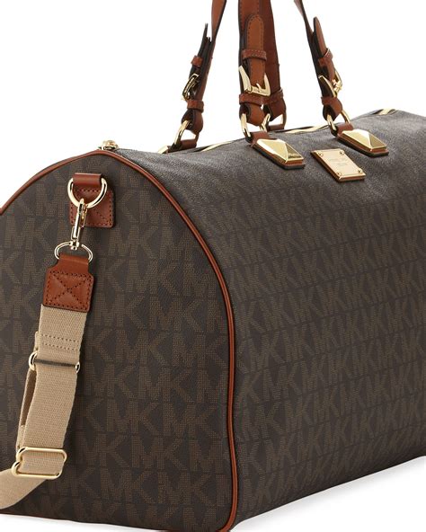 michael kors signature duffle bag|michael kors large suitcase.